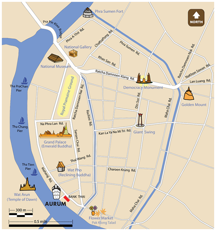 Bangkok Ratanakosin Map